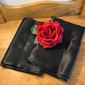 Black satin pillow cases king size